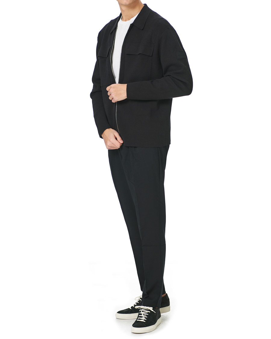 Herren | Pullover | Calvin Klein | Punto Milano Full Zip Cardigan Black