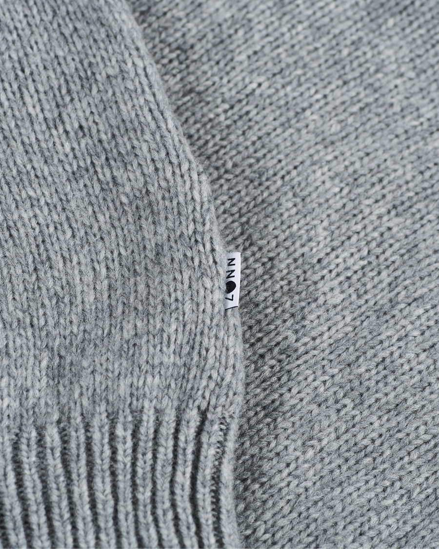 Herren | Pullover | NN07 | Nick Knitted Merino Mock Neck Grey Mel