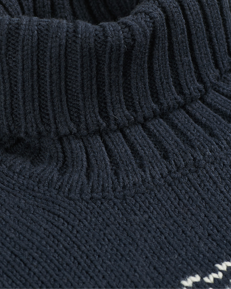 Herren | Pullover | NN07 | Stein Fair Isle Wool Rollneck Navy