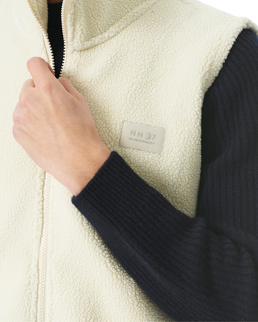 Herren | Pullover | NN07 | Nil Recycled Fleece Vest Ecru