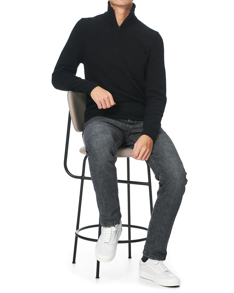 Herren | Pullover | J.Lindeberg | Cohen Yak Blend Quater Zip Black
