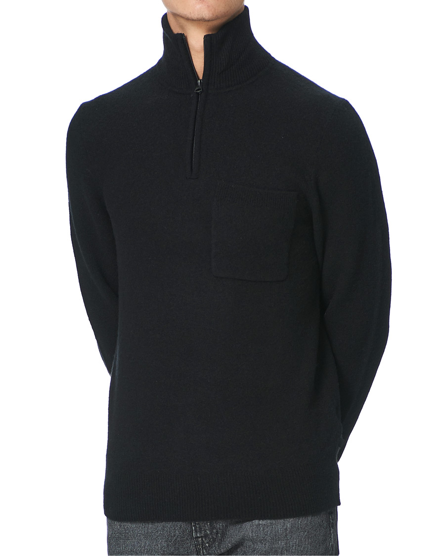 Herren | Pullover | J.Lindeberg | Cohen Yak Blend Quater Zip Black