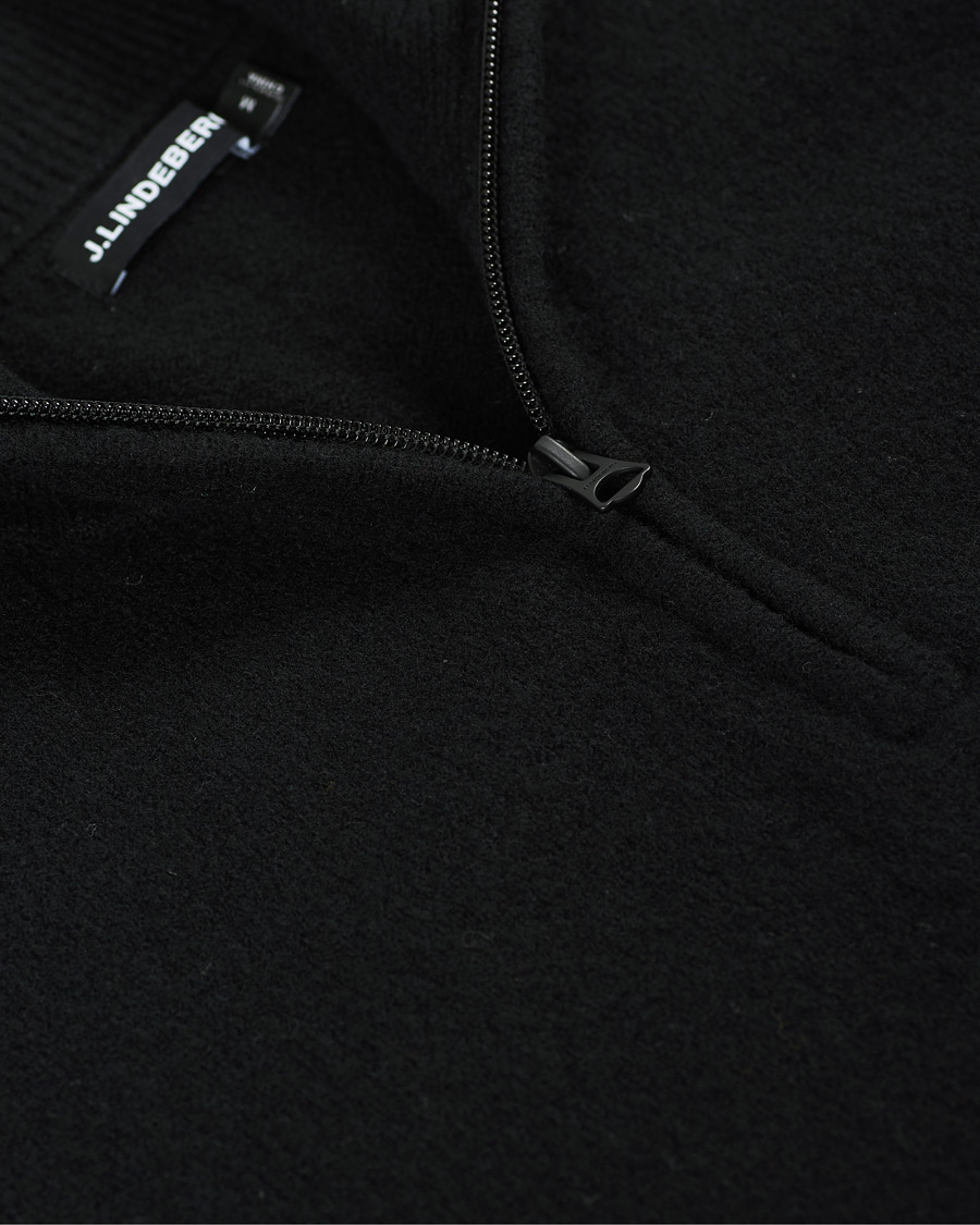 Herren | Pullover | J.Lindeberg | Cohen Yak Blend Quater Zip Black