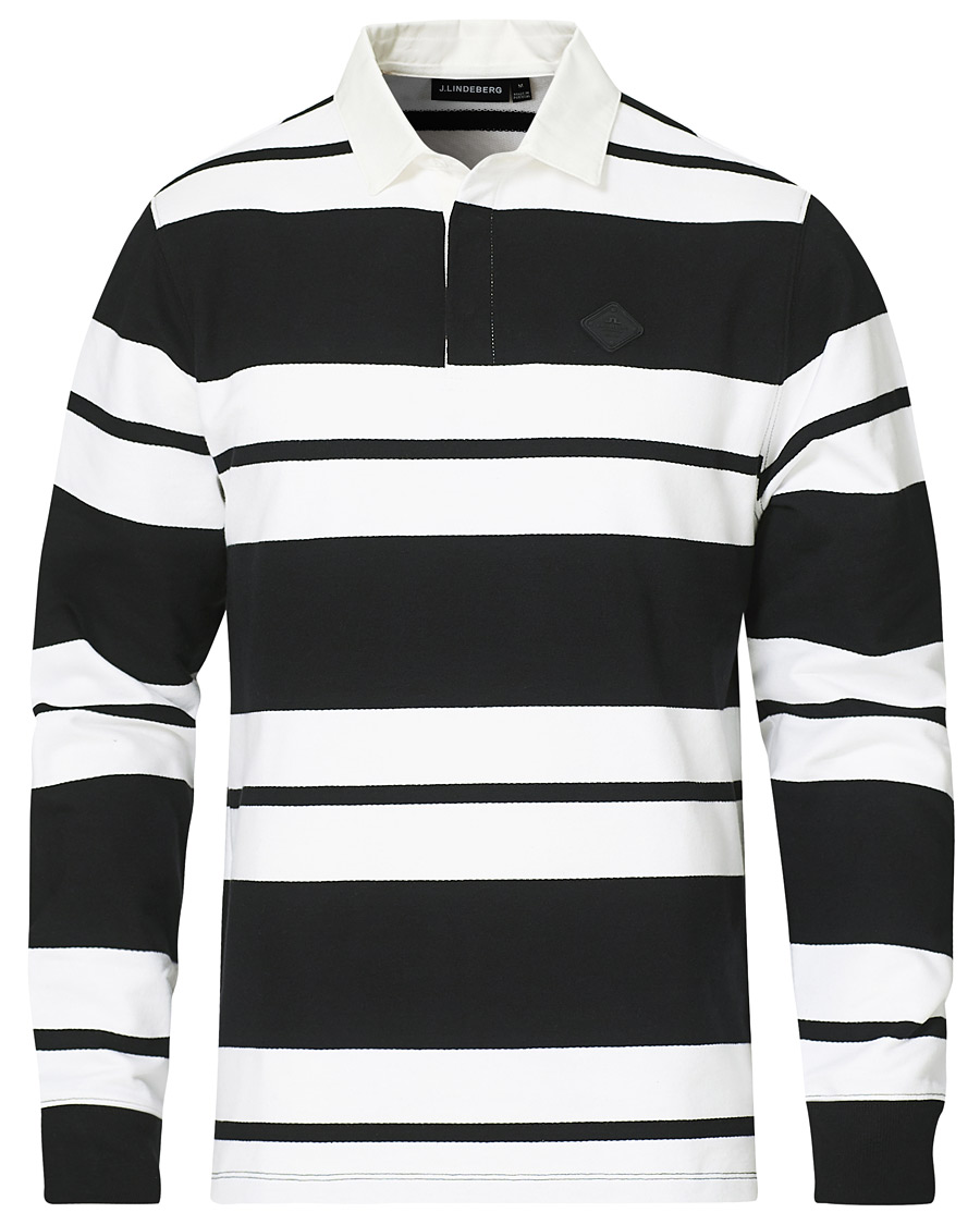 Herren | Pullover | J.Lindeberg | Reed Cotton Rugby Shirt Black