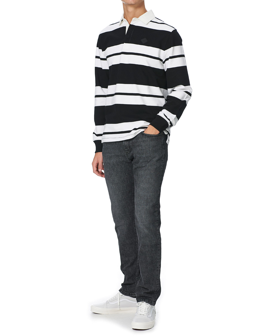 Herren | Pullover | J.Lindeberg | Reed Cotton Rugby Shirt Black