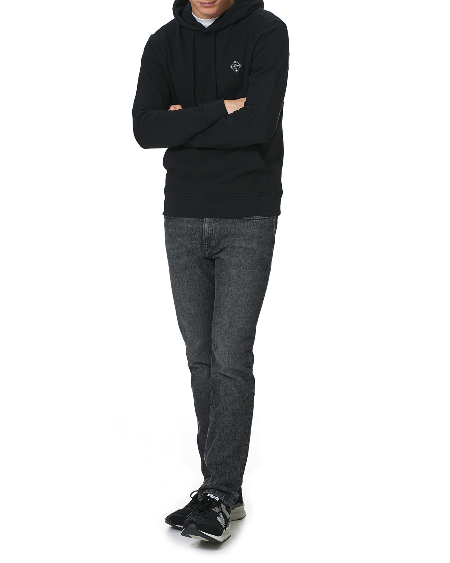 Herren | Pullover | J.Lindeberg | Throw Patch Cotton Hoodie Black