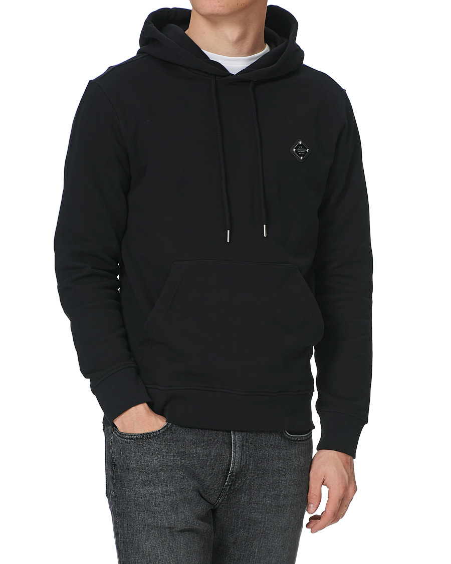 Herren | Pullover | J.Lindeberg | Throw Patch Cotton Hoodie Black