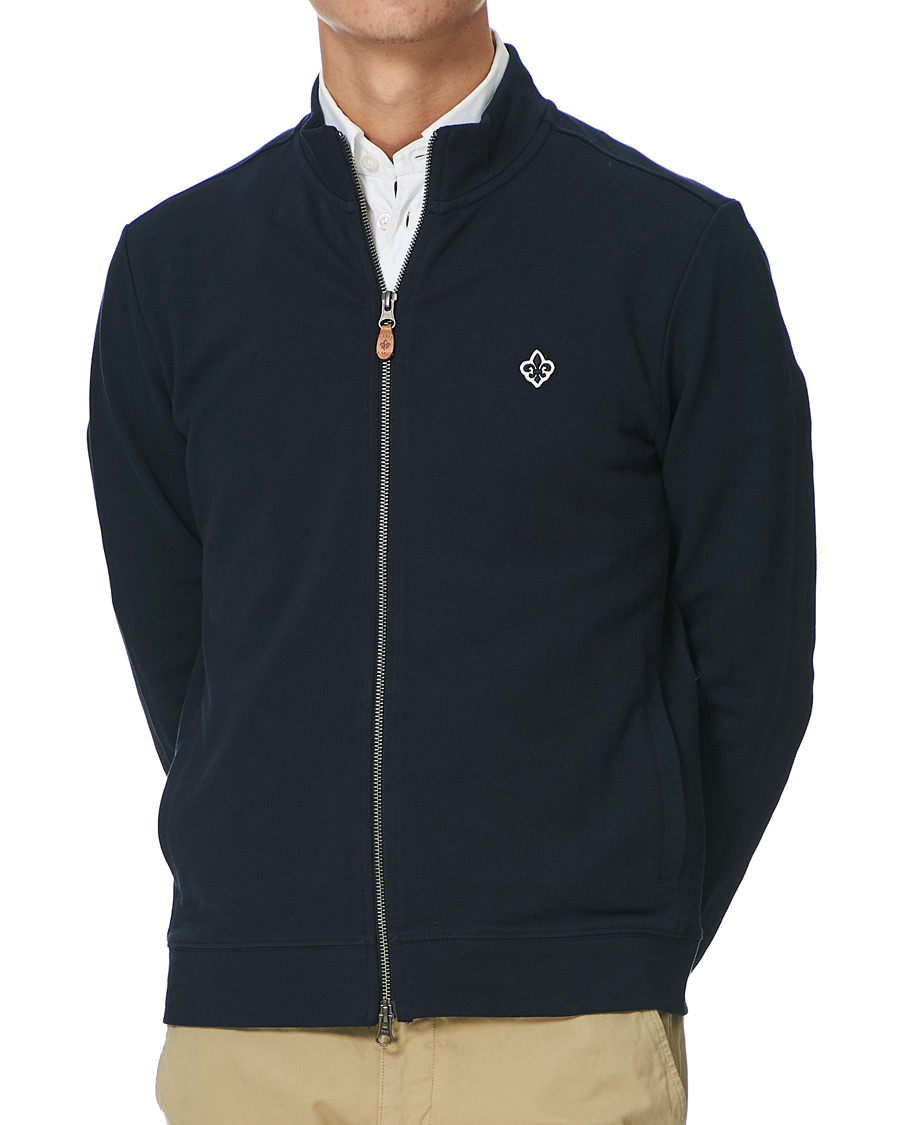 Herren | Pullover | Morris | Nyle Cotton Full Zip Old Blue