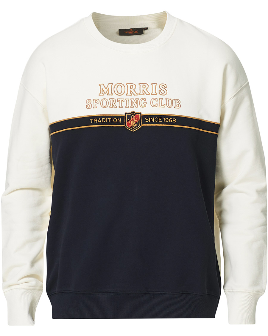Herren | Pullover | Morris | Warwick Logo Sweatshirt Off White