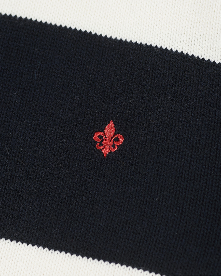 Herren | Pullover | Morris | Davy Cotton Rollneck Blue/White