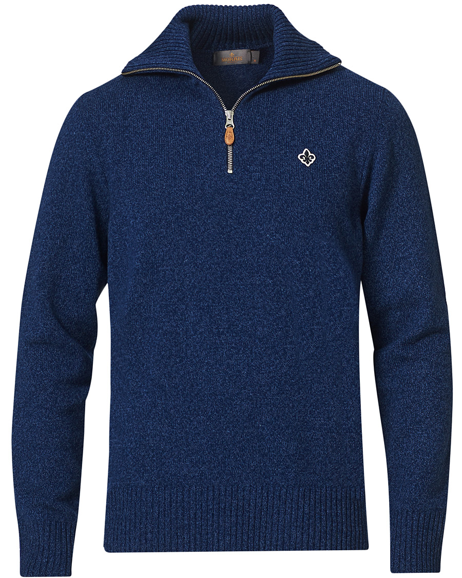 Herren | Pullover | Morris | Kieran Wool Half Zip Navy