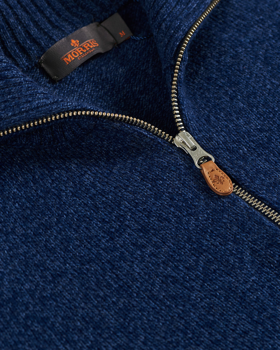 Herren | Pullover | Morris | Kieran Wool Half Zip Navy