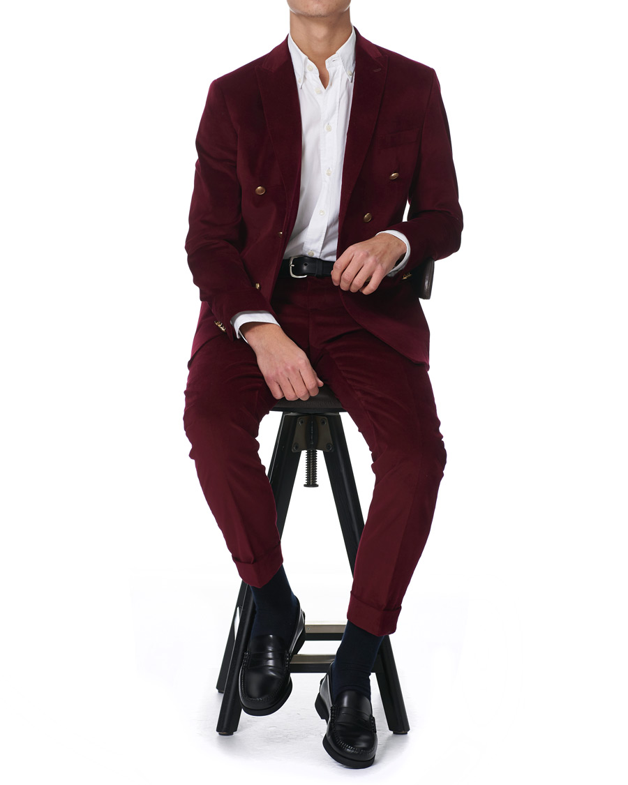 Herren | Hosen | Morris | Velvet Trousers Wine