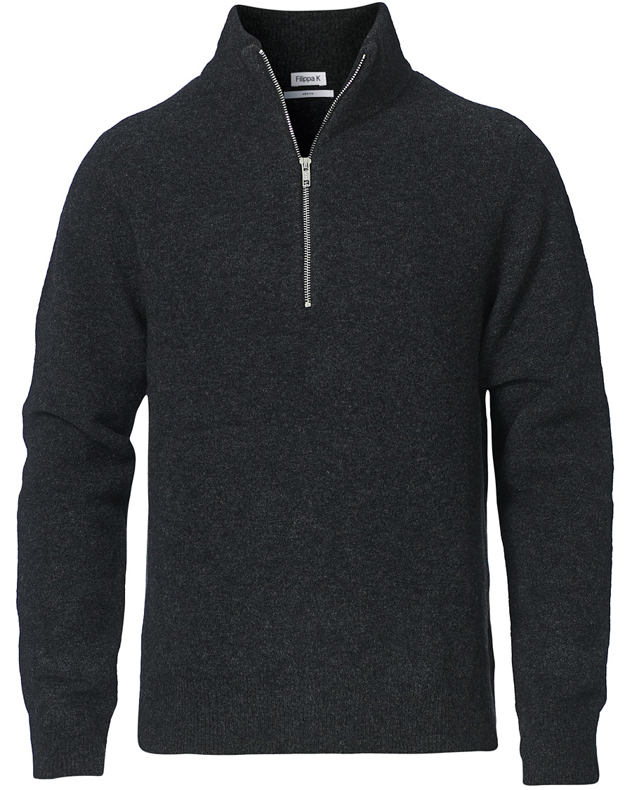Herren | Pullover | Filippa K | Andrew Yak Sweater Charcoal Melange