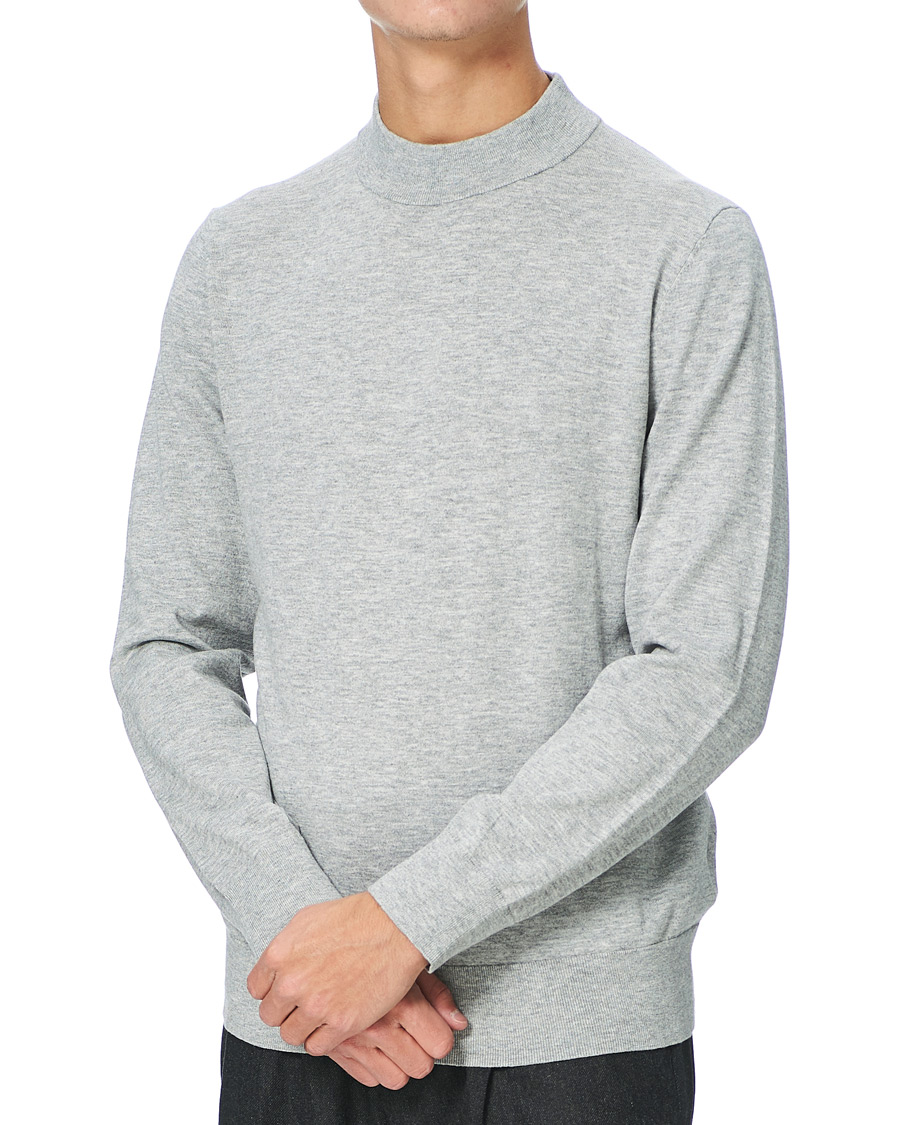 Herren | Pullover | Filippa K | Eli Sweater Light Grey Melange