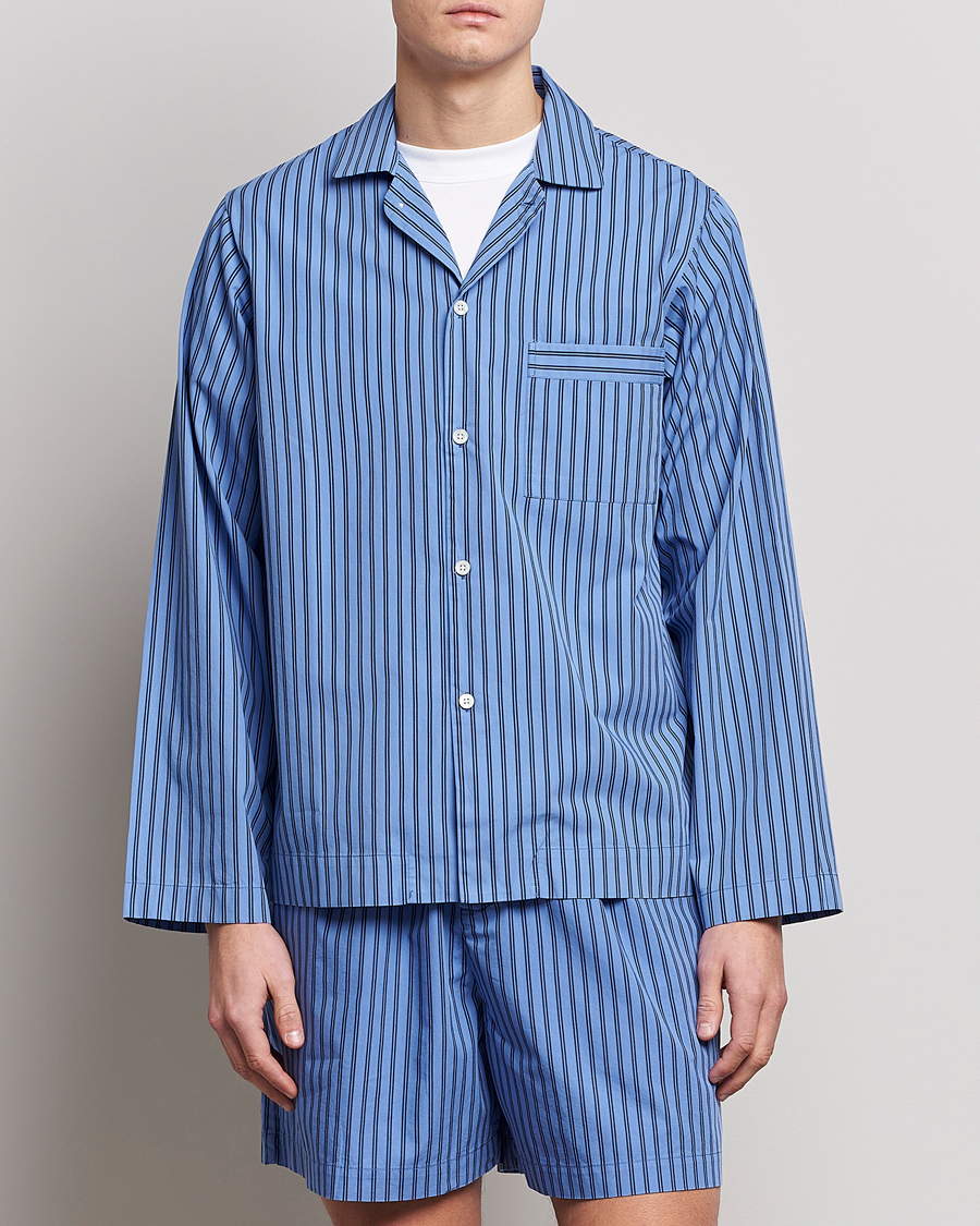 Herren | Geschenkideen für Weihnachten | Tekla | Poplin Pyjama Shirt Boro Stripes