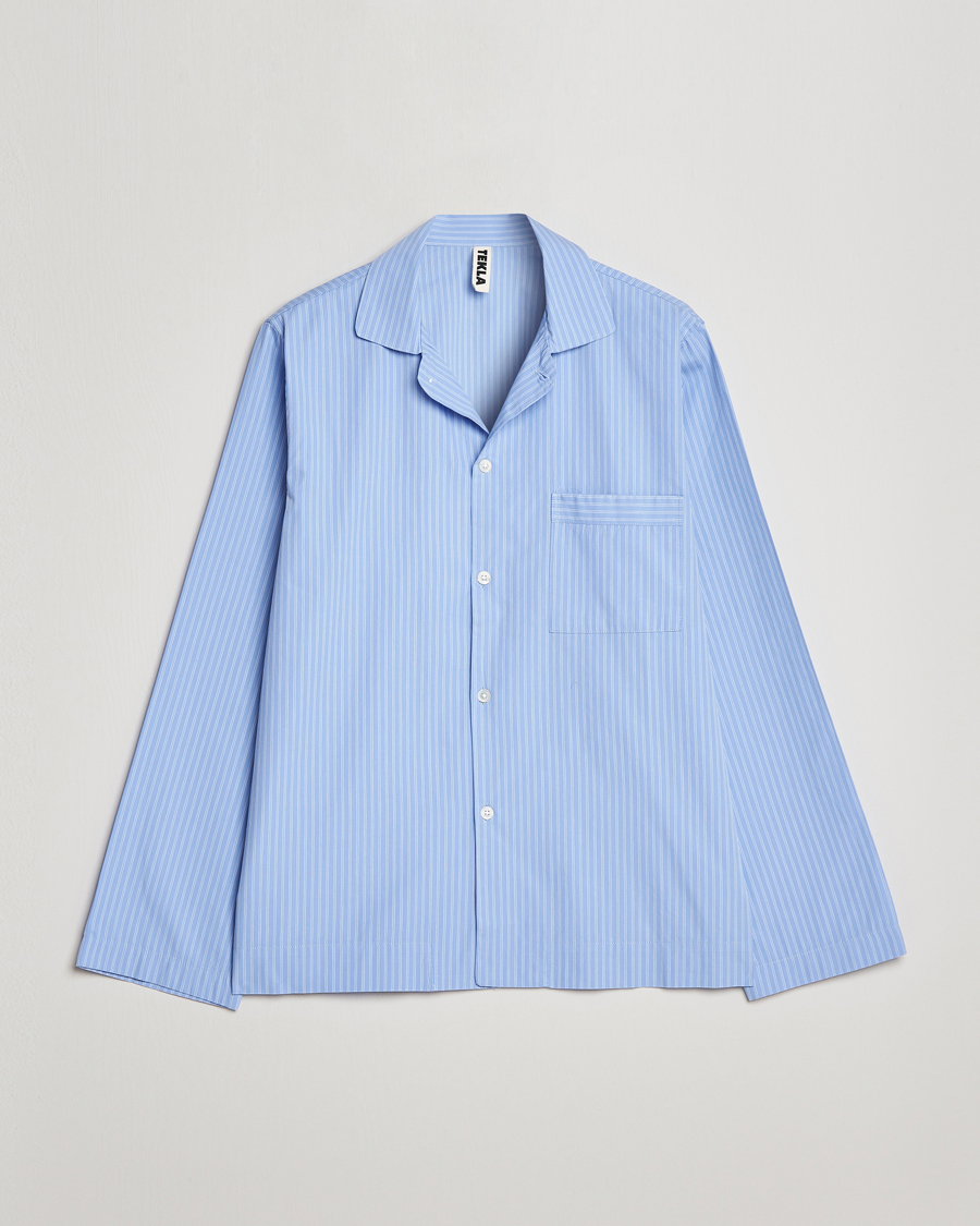 Herren | Schlafanzüge & Bademäntel | Tekla | Poplin Pyjama Shirt Pin Stripes