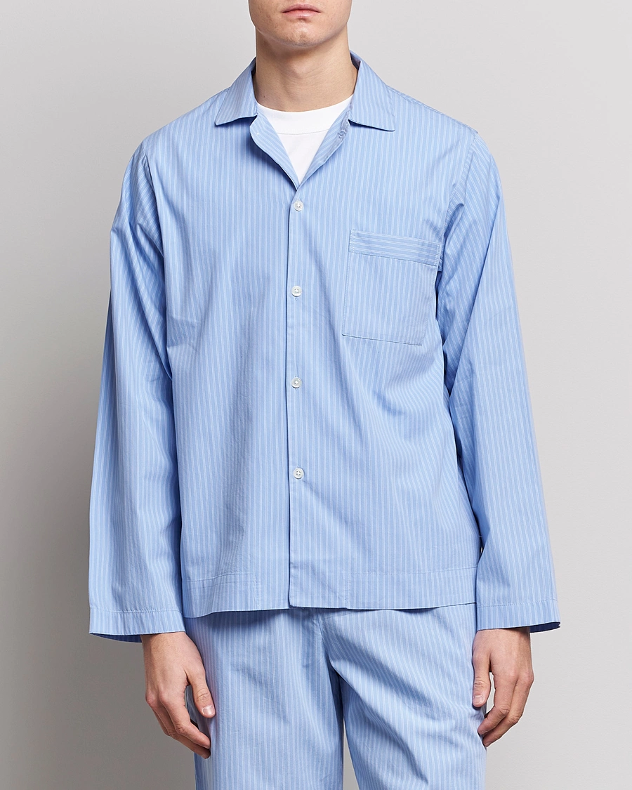 Herren |  | Tekla | Poplin Pyjama Shirt Pin Stripes
