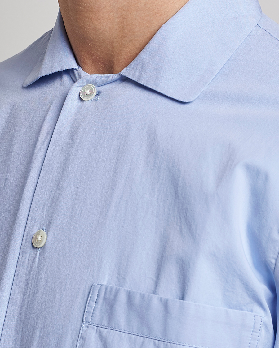 Herren | Schlafanzüge & Bademäntel | Tekla | Poplin Pyjama Shirt Light Blue