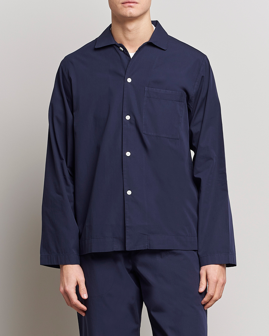 Herren | Lifestyle | Tekla | Poplin Pyjama Shirt True Navy