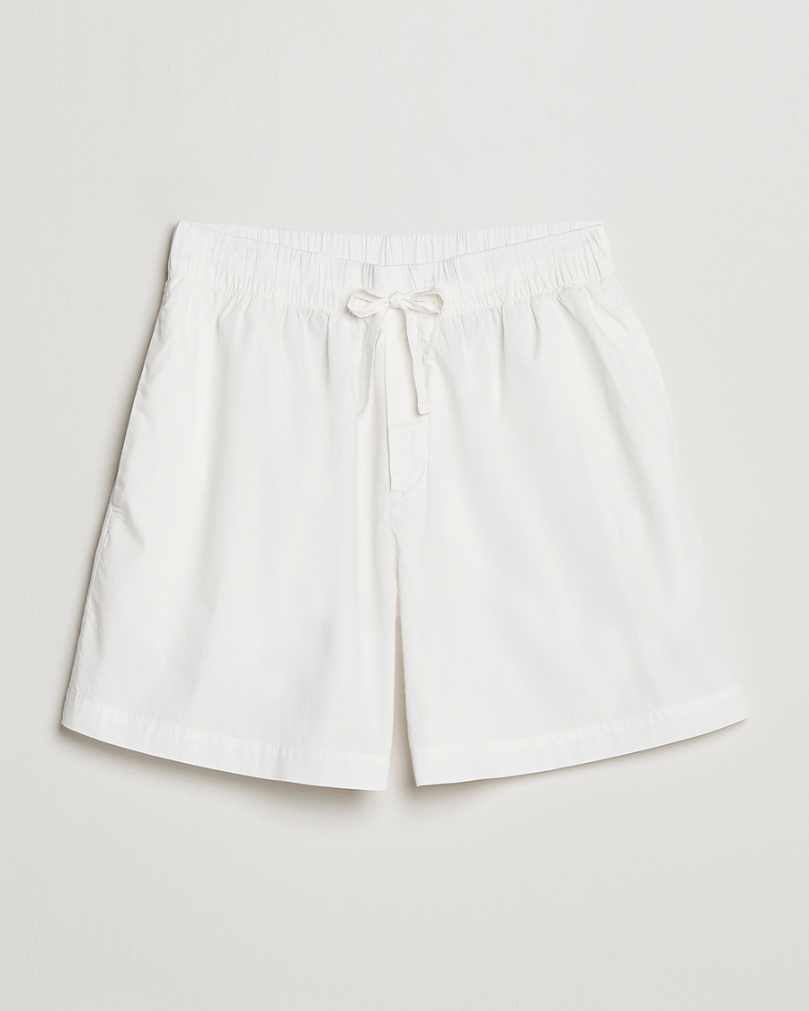 Herren | Pyjama Hosen | Tekla | Poplin Pyjama Shorts Alabaster White