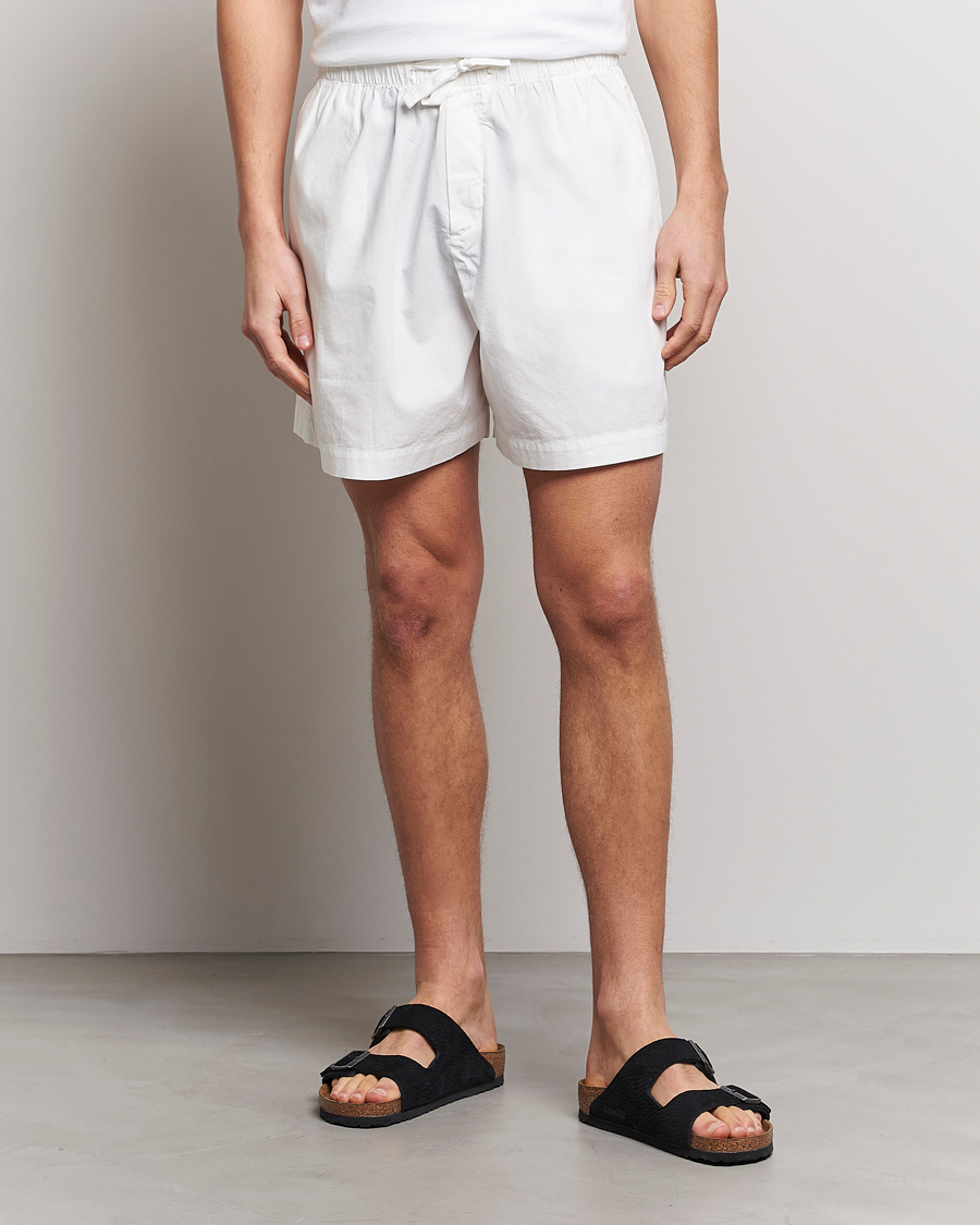 Herren | Tekla | Tekla | Poplin Pyjama Shorts Alabaster White