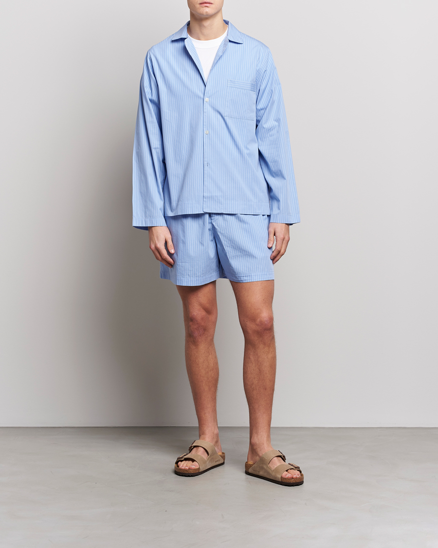 Herren | Schlafanzüge & Bademäntel | Tekla | Poplin Pyjama Shorts Pin Stripes