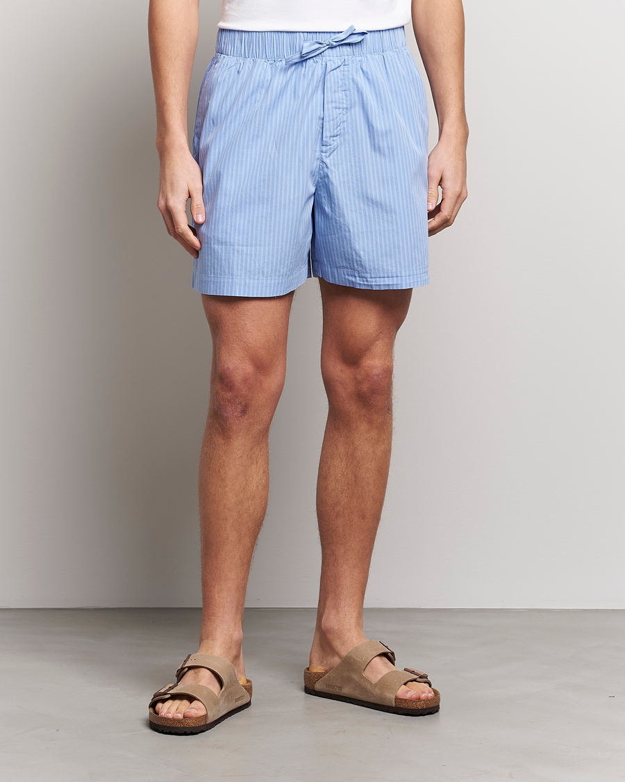 Herren | Lifestyle | Tekla | Poplin Pyjama Shorts Pin Stripes