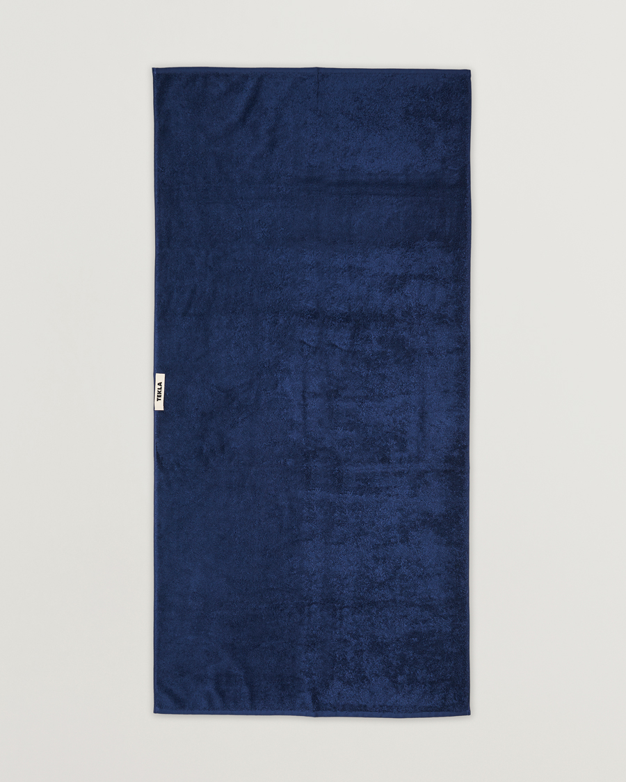 Herren | Für den Entspannten | Tekla | Organic Terry Bath Towel Navy