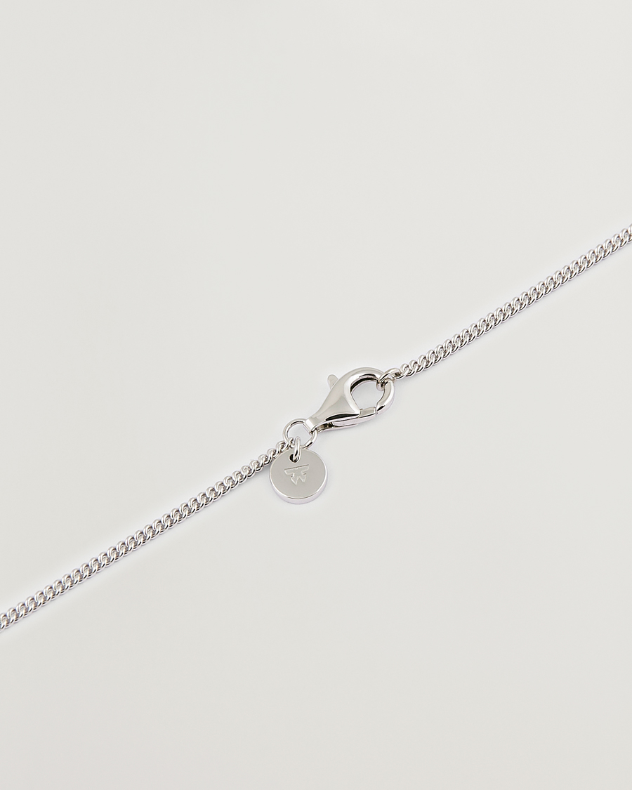Herren | Tom Wood Mined Cube Pendant Necklace Silver | Tom Wood | Mined Cube Pendant Necklace Silver