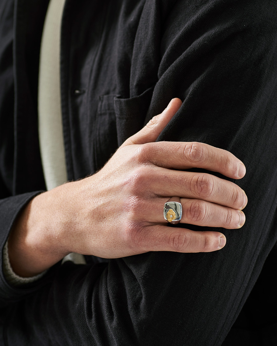 Herren | Special gifts | Tom Wood | Mined Ring Large Diamond Silver