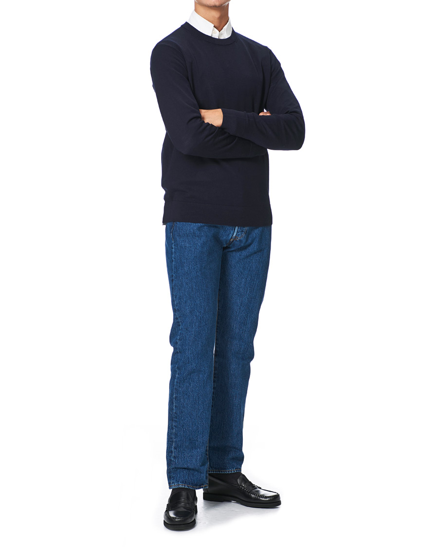 Herren | Pullover | Brooks Brothers | Washable Merino Wool Crew Neck Navy
