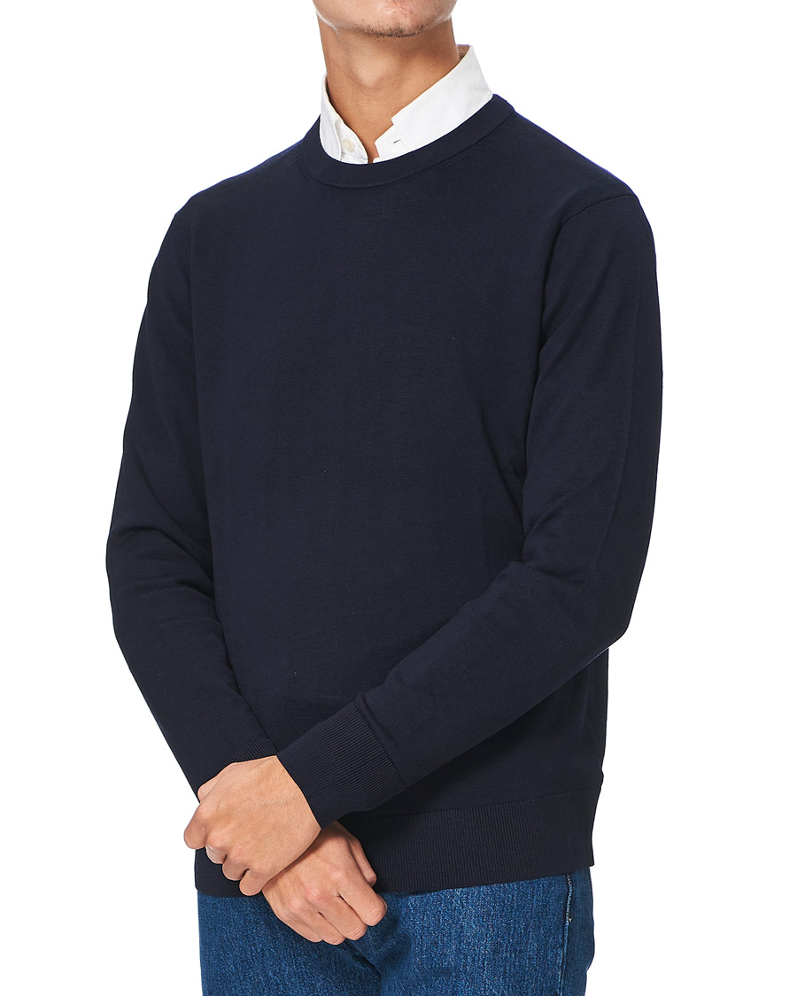 Herren | Pullover | Brooks Brothers | Washable Merino Wool Crew Neck Navy