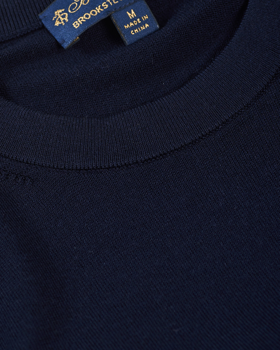 Herren | Pullover | Brooks Brothers | Washable Merino Wool Crew Neck Navy