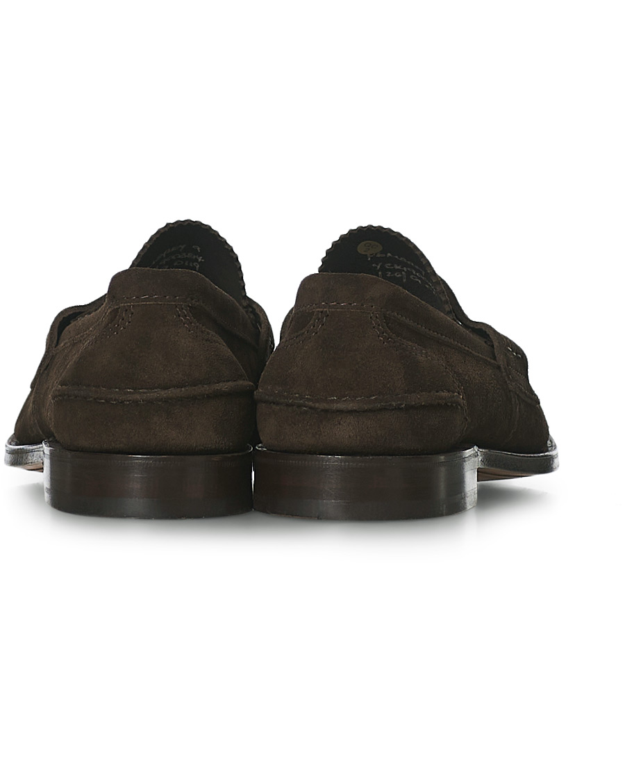 Herren | Church's Pembrey Suede Penny Loafers Dark Brown | Church's | Pembrey Suede Penny Loafers Dark Brown