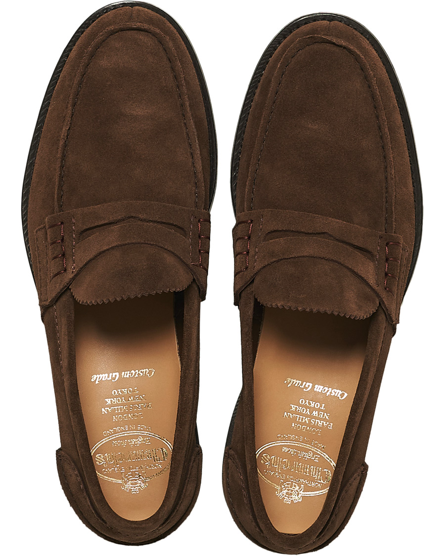 Herren | Church's Pembrey Suede Penny Loafers Sigar Brown | Church's | Pembrey Suede Penny Loafers Sigar Brown