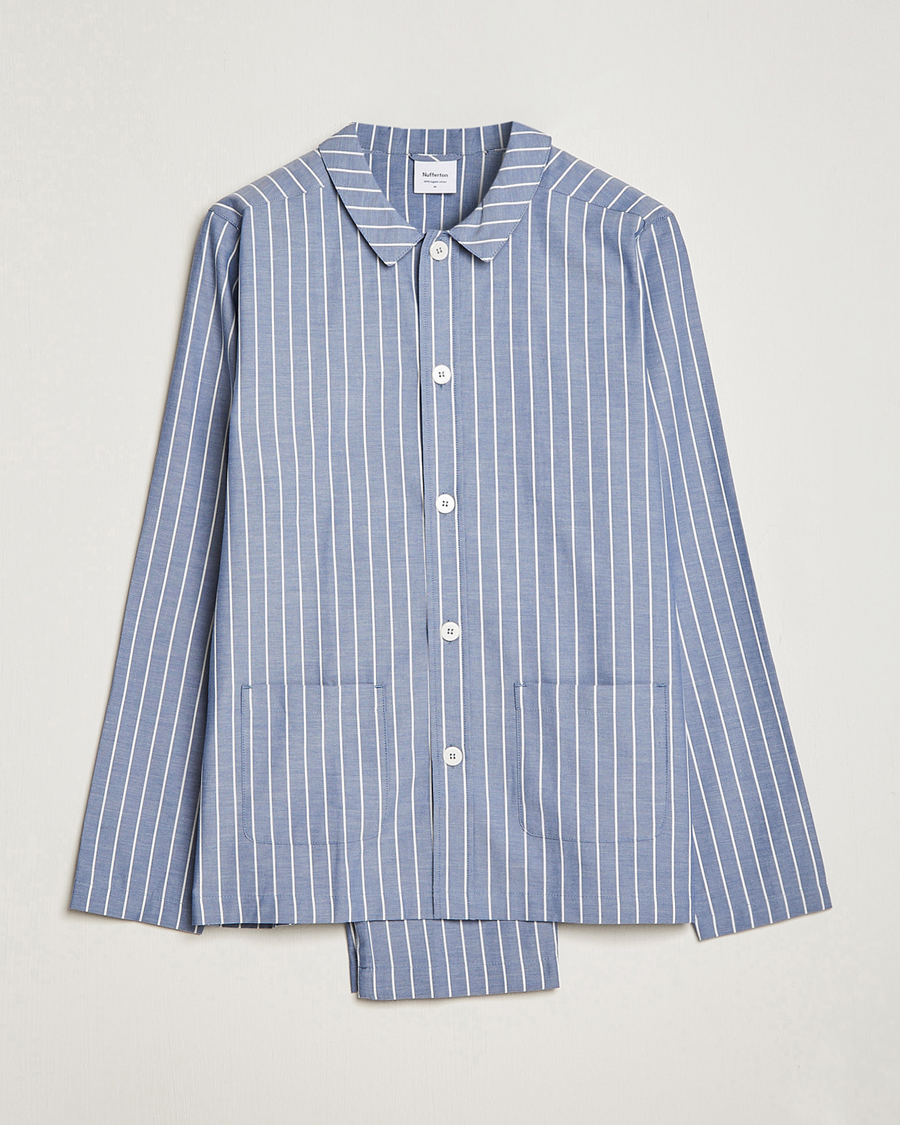 Herren | | Nufferton | Uno Mini Stripe Pyjama Set Navy/White