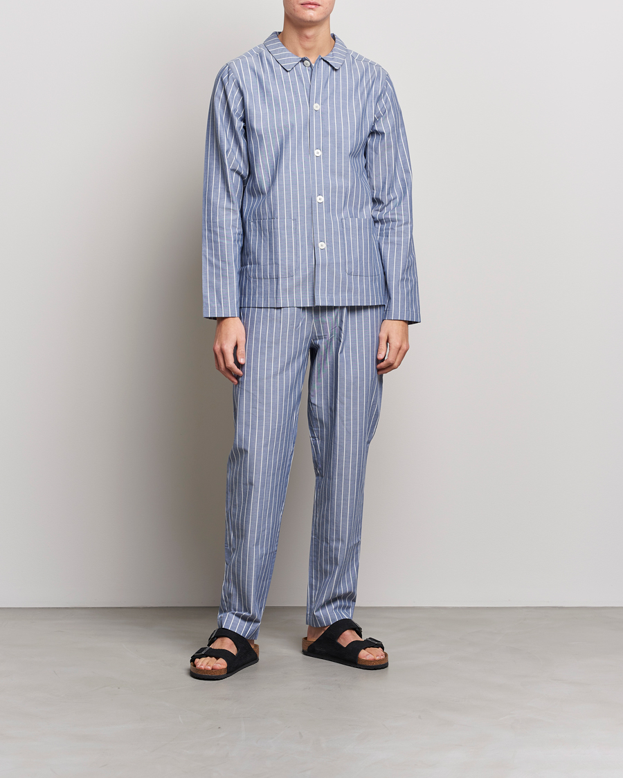 Herren | | Nufferton | Uno Mini Stripe Pyjama Set Navy/White