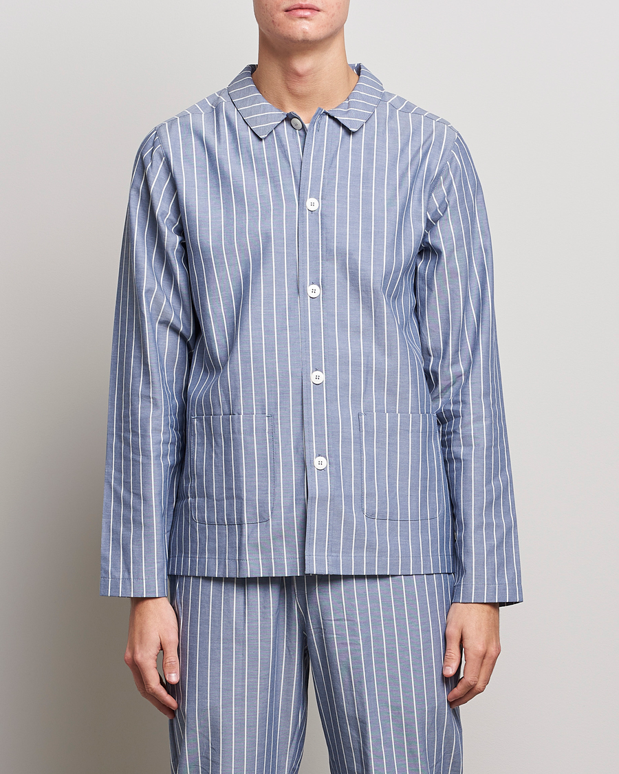 Herren | Pyjama-Set | Nufferton | Uno Mini Stripe Pyjama Set Navy/White