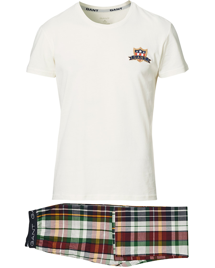 Herren | Schlafanzüge & Bademäntel | GANT | Tartan Flannel Pyjama Set Evening Blue