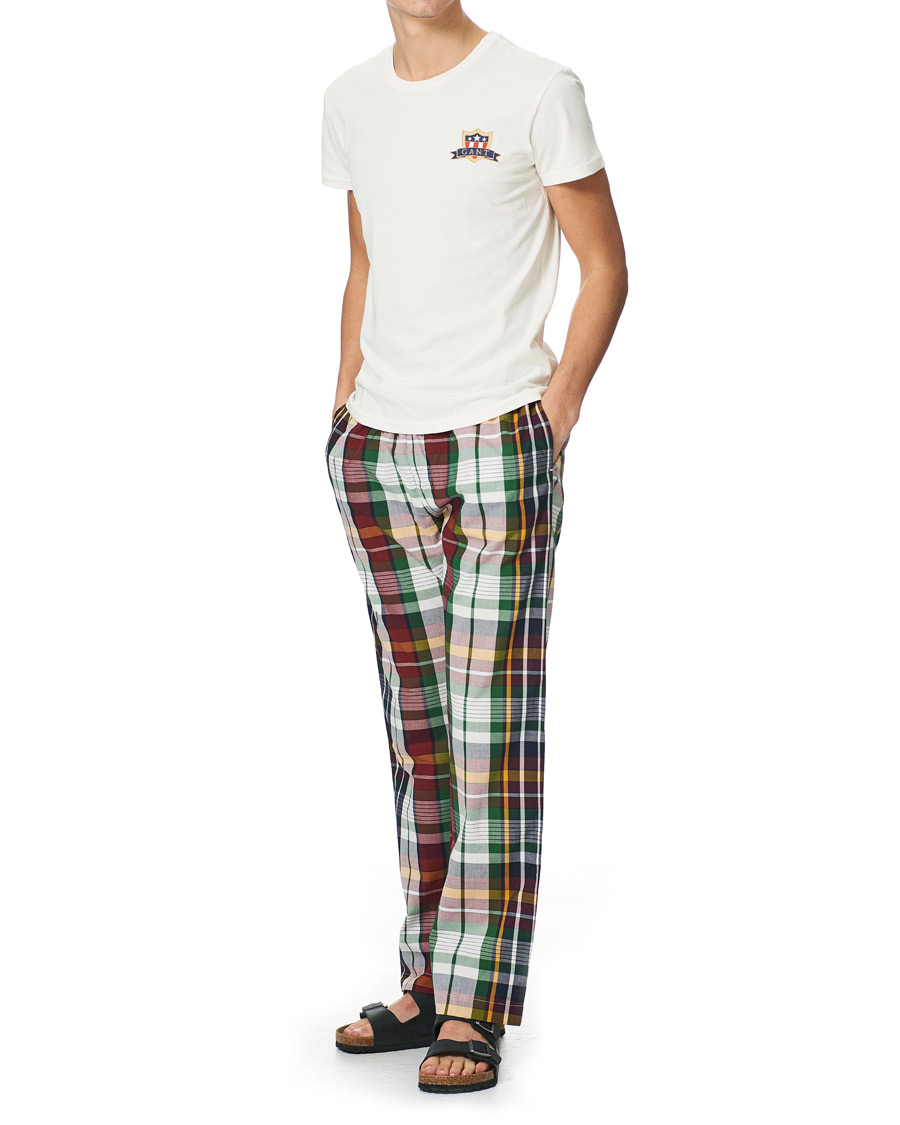 Herren | Schlafanzüge & Bademäntel | GANT | Tartan Flannel Pyjama Set Evening Blue