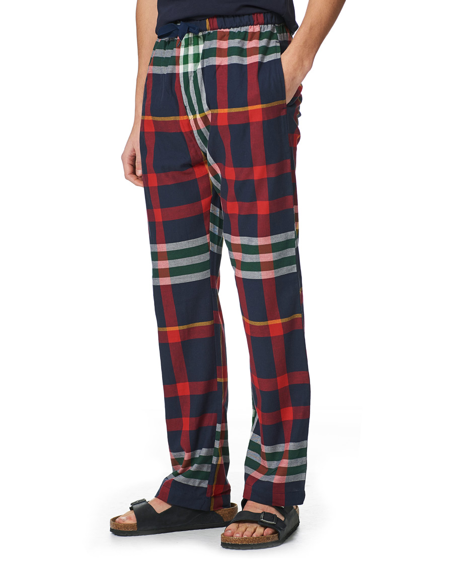 Herren | Schlafanzüge & Bademäntel | GANT | Tartan Flannel T-shirt Pyjama Set Evening Blue