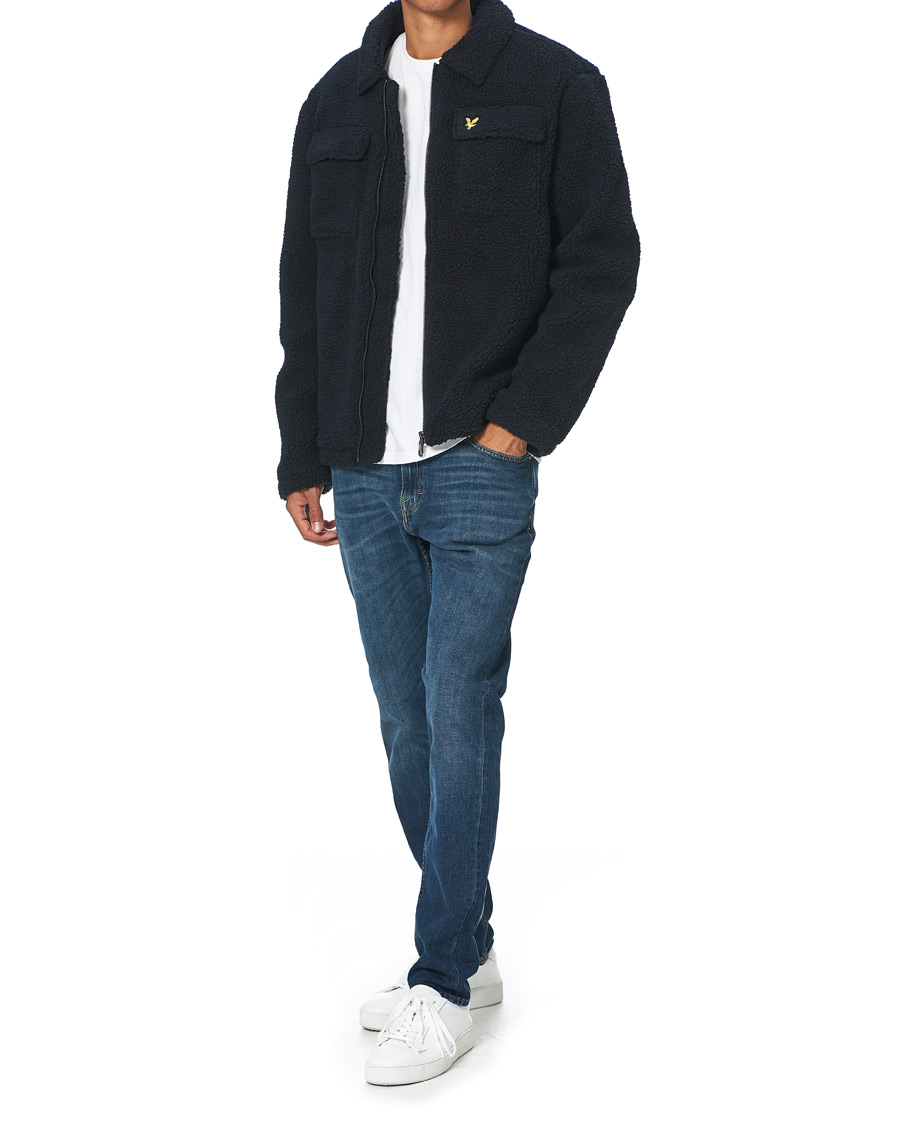 Herren | Jacken | Lyle & Scott | Collared Pile Jacket Dark Navy