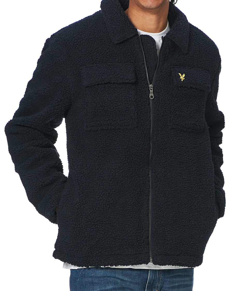 Herren | Jacken | Lyle & Scott | Collared Pile Jacket Dark Navy