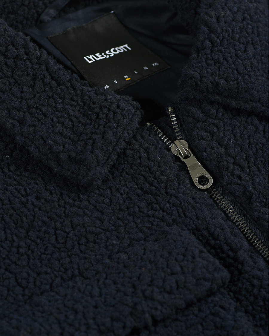 Herren | Jacken | Lyle & Scott | Collared Pile Jacket Dark Navy