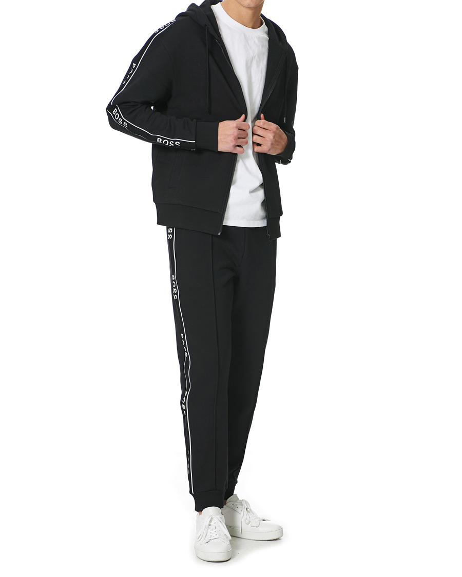 Herren | Pullover | BOSS BLACK | BOSS Seeger Unwrapped Full Zip Hoodie Black