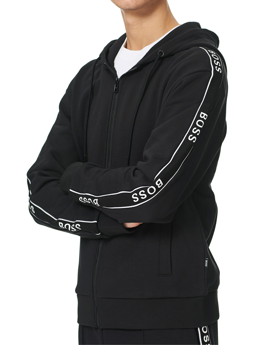 Herren | Pullover | BOSS BLACK | BOSS Seeger Unwrapped Full Zip Hoodie Black