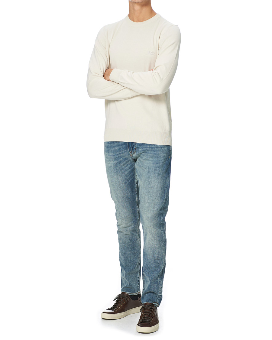 BOSS Pacas Logo Knitted Sweater Open White bei Care of Carl