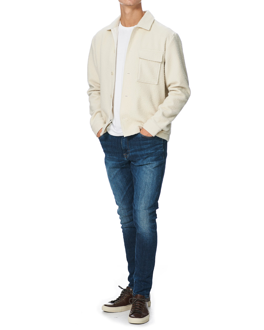 Herren | Pullover | BOSS BLACK | BOSS Nolan Boiled Wool Full Zip Sweater Open White