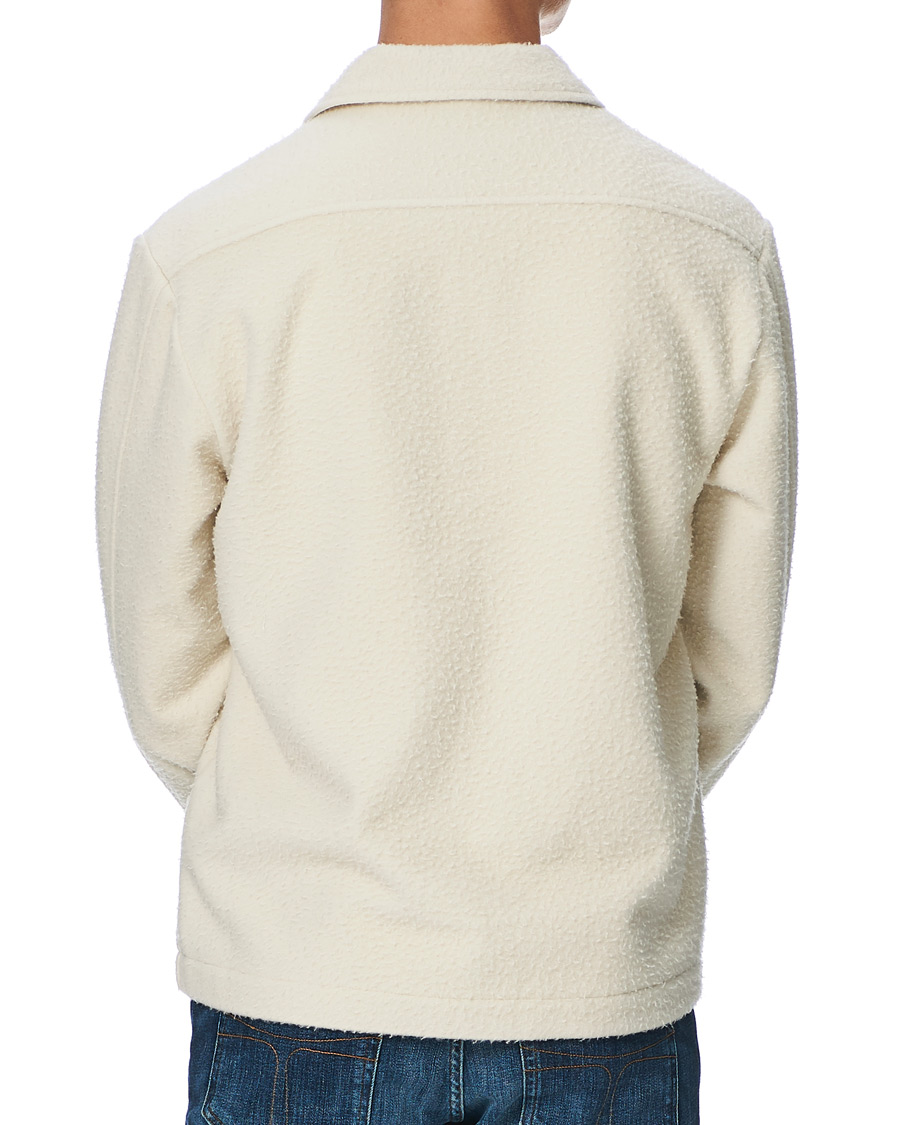 Herren | Pullover | BOSS BLACK | BOSS Nolan Boiled Wool Full Zip Sweater Open White